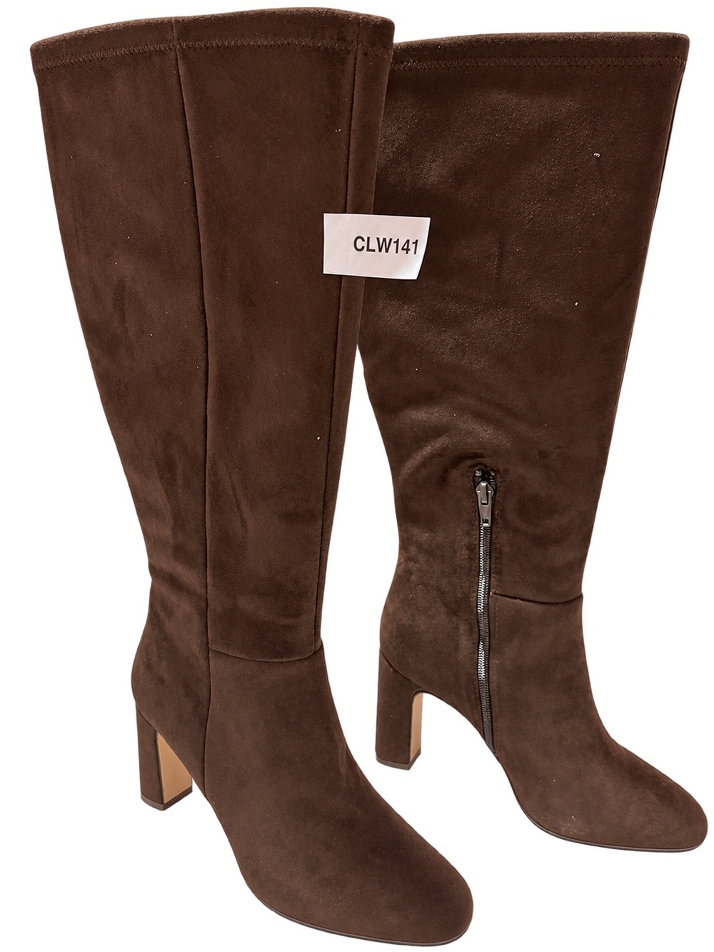 Madden Girl Brown Suede Knee-High Block Heel Boots